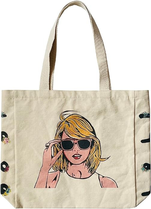 HaoHakka Canvas Tote Bag Aesthetic Vintage Cute Tote with Zipper Pockets Valentines Christmas Gif... | Amazon (US)