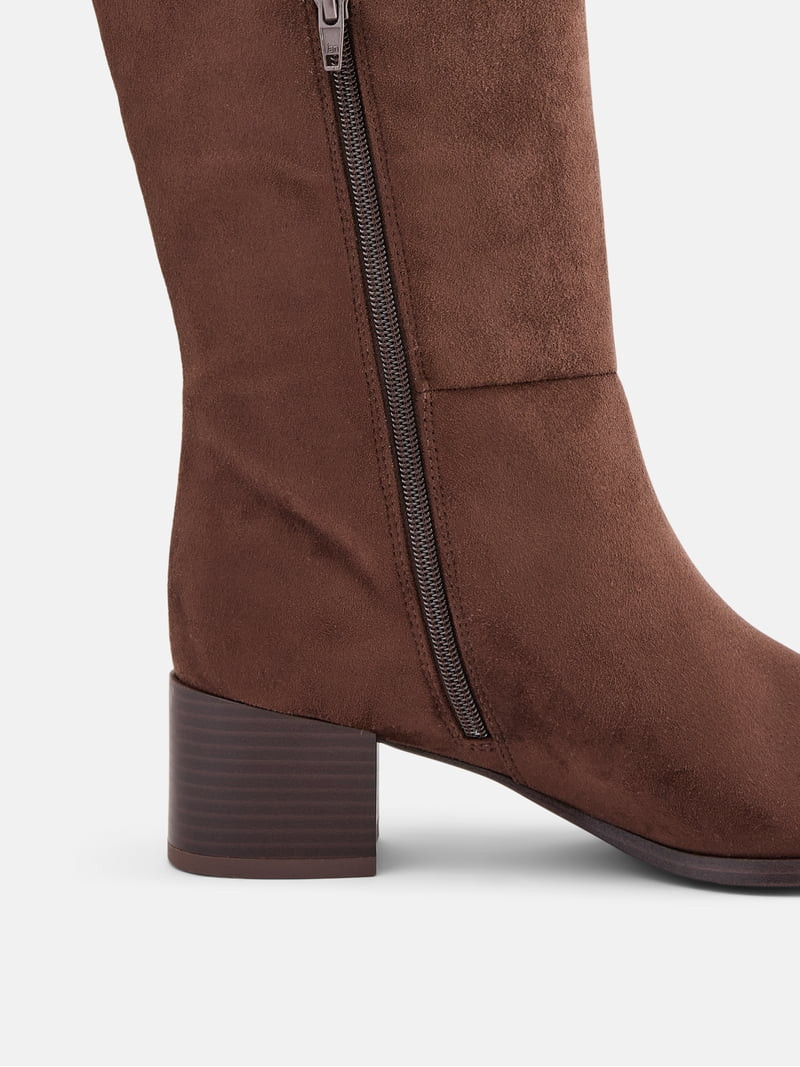 Scenario Women's Tall Block Heel Boots | Walmart (US)