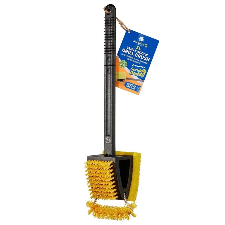 Mr. Bar-B-Q XL Triple Action Grill Cleaning Brush Powered by Scrub Daddy | Walmart (US)