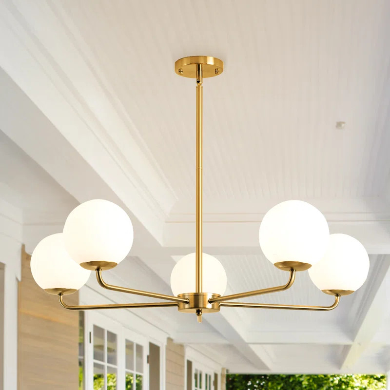 Kahliah 5 - Light Dimmable Sputnik Modern Linear Chandelier | Wayfair North America