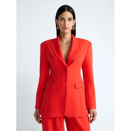 Devil Wears Prada Scoop Collection Women s and Women’s Plus Single Breasted Blazer Sizes XS-4X | Walmart (US)