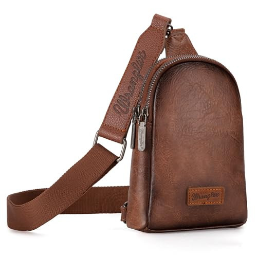 Wrangler Vegan Leather Crossbody Bag Small Sling Bag for Women | Amazon (US)