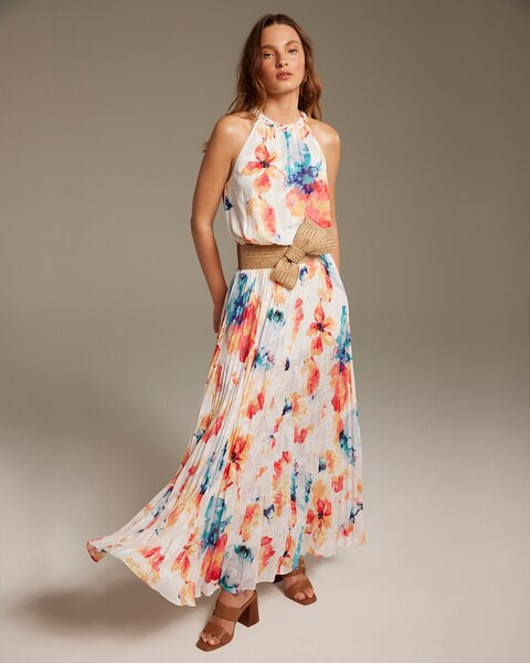 Braided Halter Maxi Dress | White House Black Market