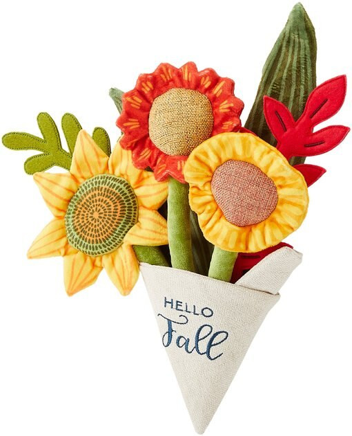 FRISCO Fall Bouquet of Flowers Plush Squeaky Dog Toy - Chewy.com | Chewy.com