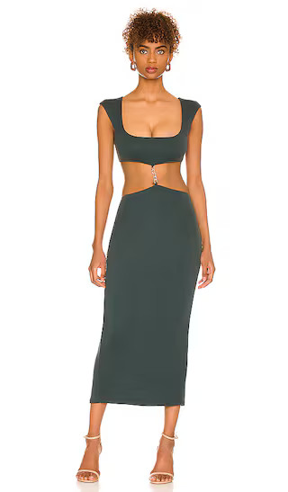 Knox Midi Dress in Emerald Green | Revolve Clothing (Global)