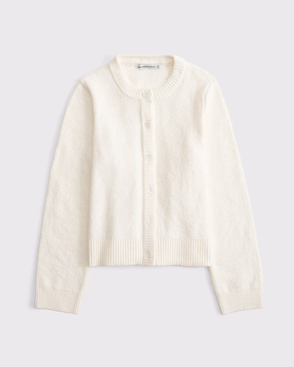 Women's Textural Crew Cardigan | Women's New Arrivals | Abercrombie.com | Abercrombie & Fitch (UK)