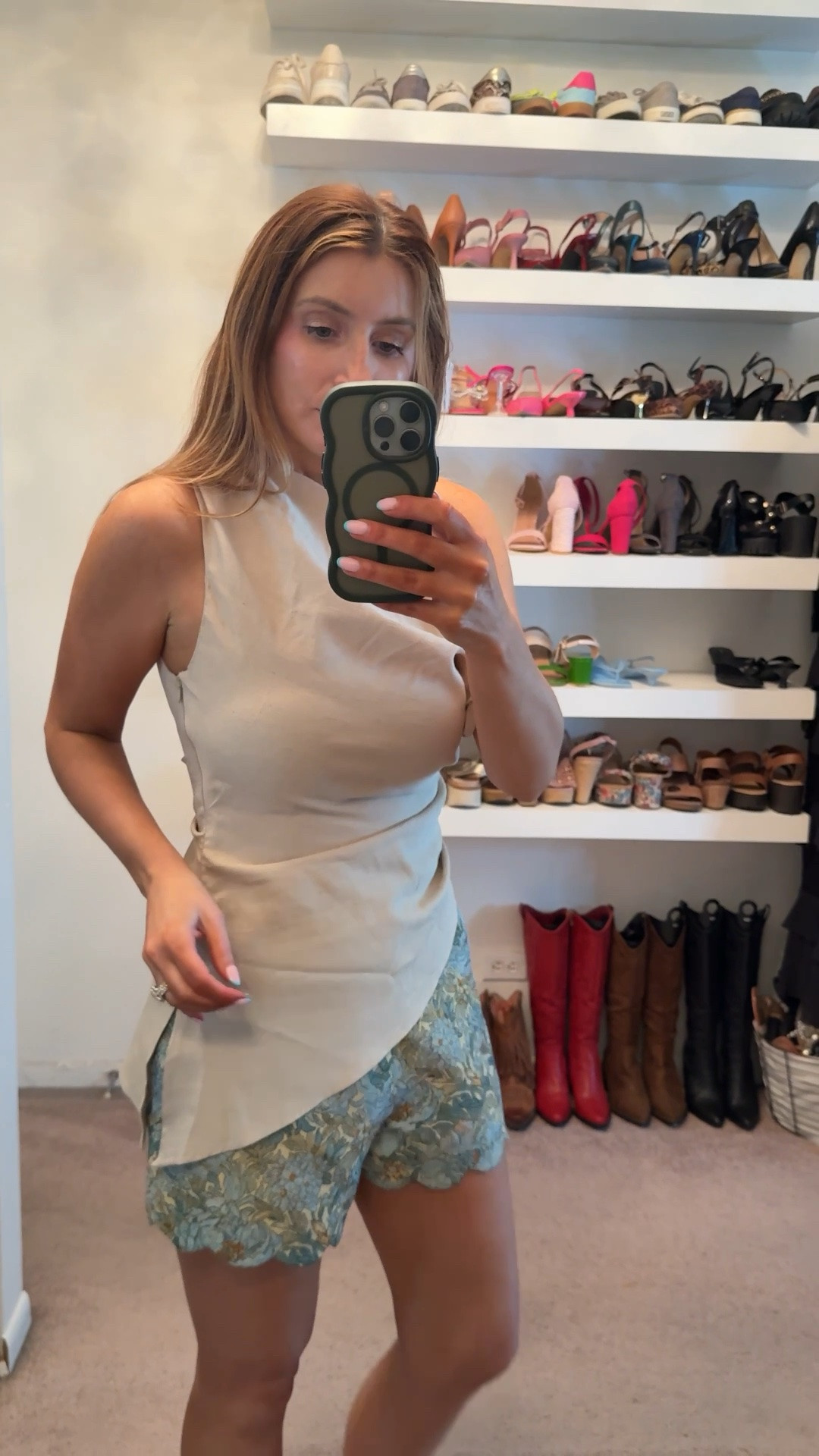 Summer date night outfit idea - wearing a small in both the top and shorts

#LTKootd #LTKSeasonal #LTKSaleAlert