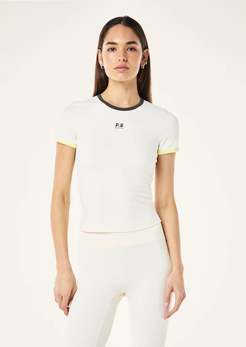 SOFT LUXE SHORT SLEEVE TEE IN WHISPER WHITE | P.E Nation AU