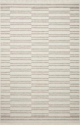 Malibu MAB-03 Ivory/Dove Striped Outdoor Area Rug | Rugs Direct