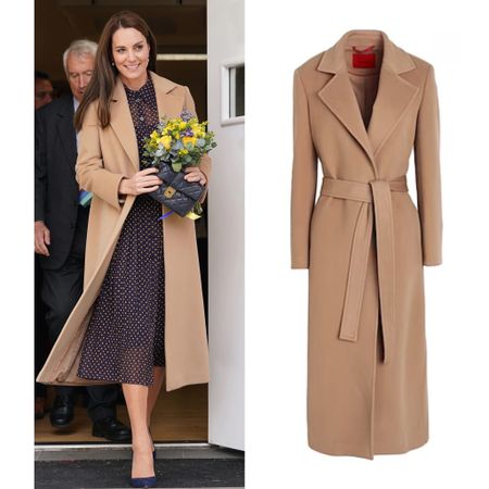 Kate wearing Max & co camel longrun coat 

#LTKstyletip