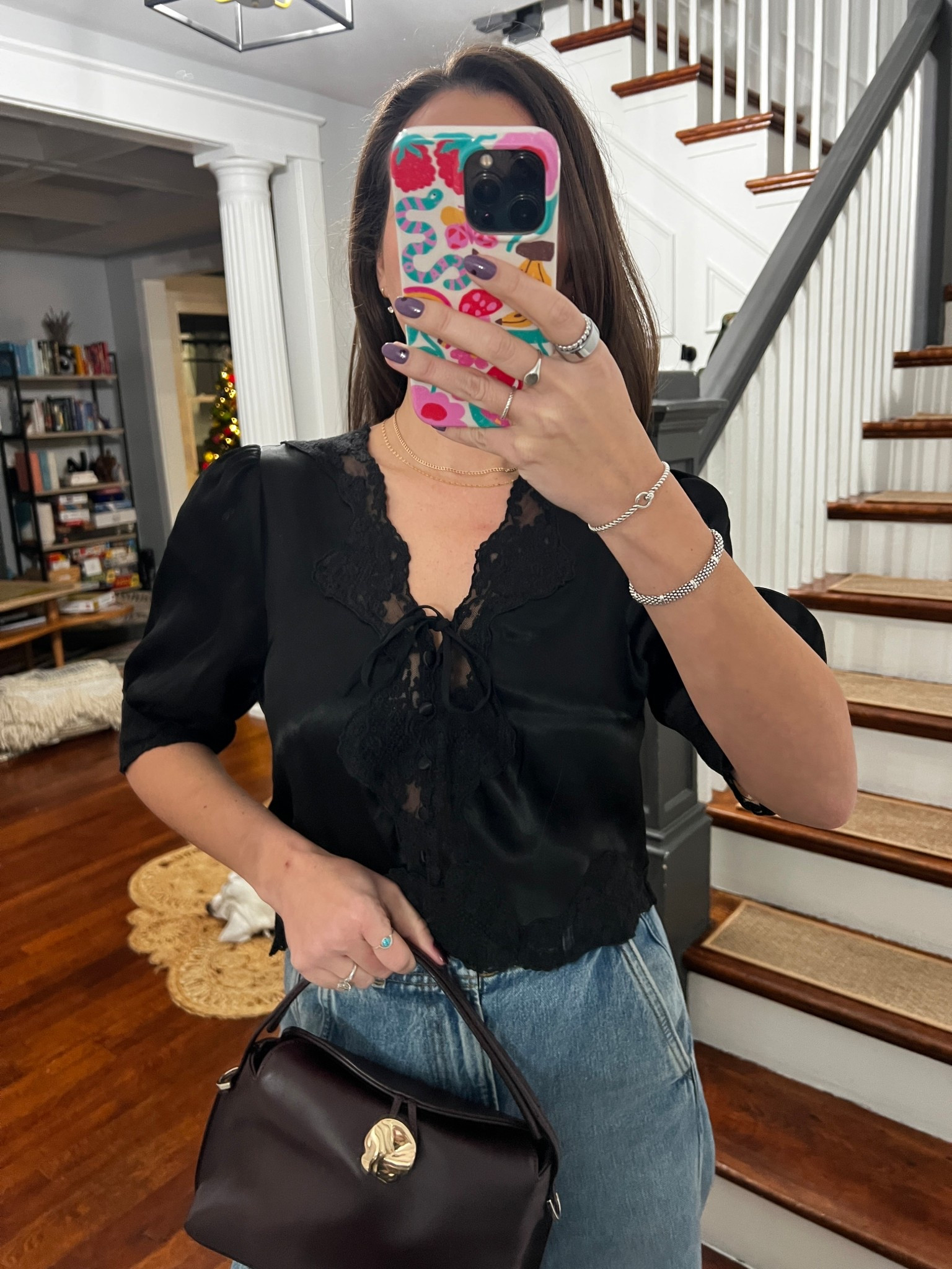 Going out top. Black going out top. Rixo. Rent the runway. Night out. Date night. Burgundy leather bag. Burgundy bag. Flattered purse.

#LTKFindsUnder100 #LTKSeasonal