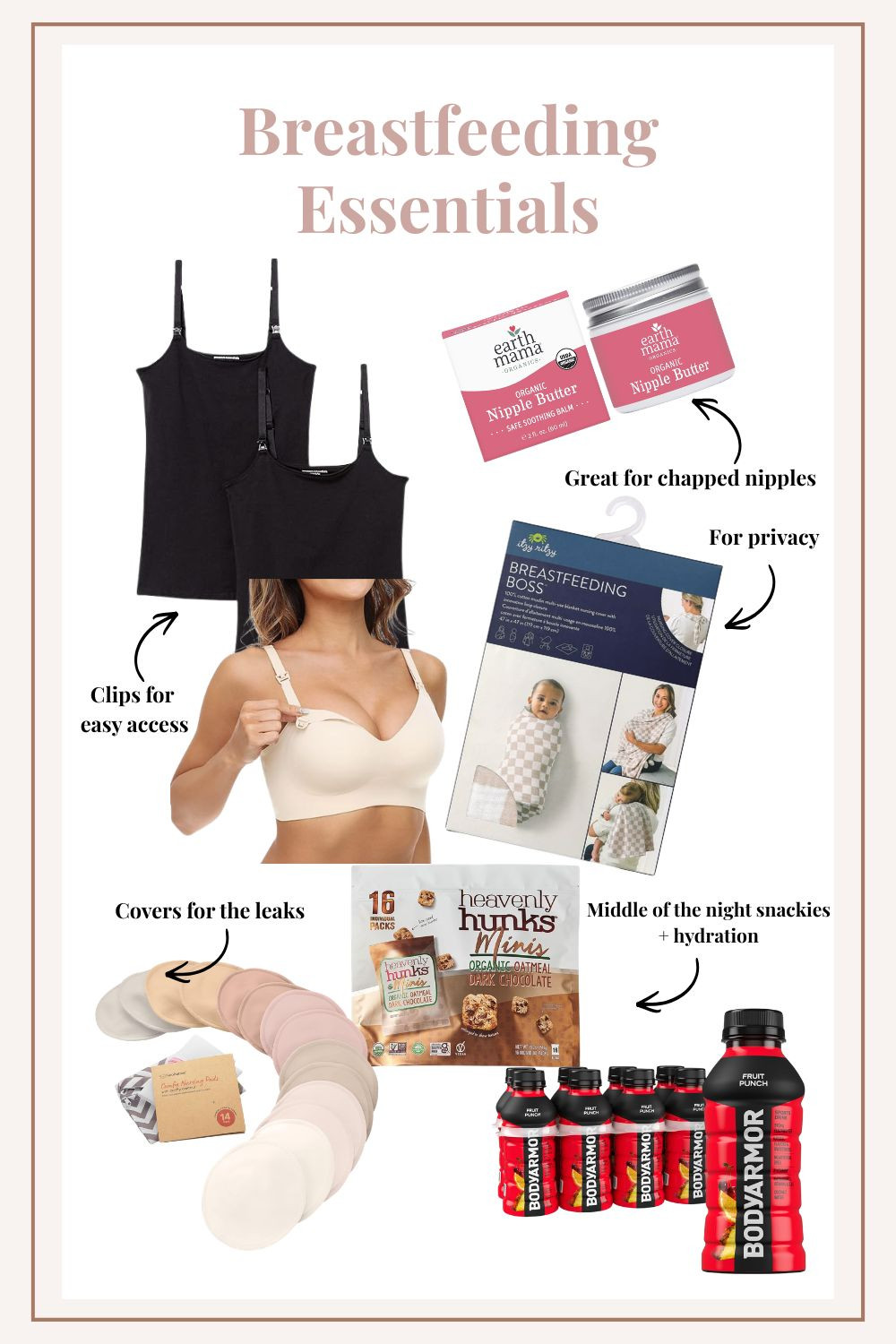 Everything a new mom needs to begin her breastfeeding journey.  

 