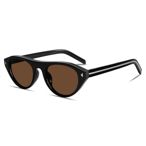 Amazon.com: TYA Retro Oval Sunglasses for Women Men Trendy Narrow Shades Vintage Cat Eye UV400 Pr... | Amazon (US)