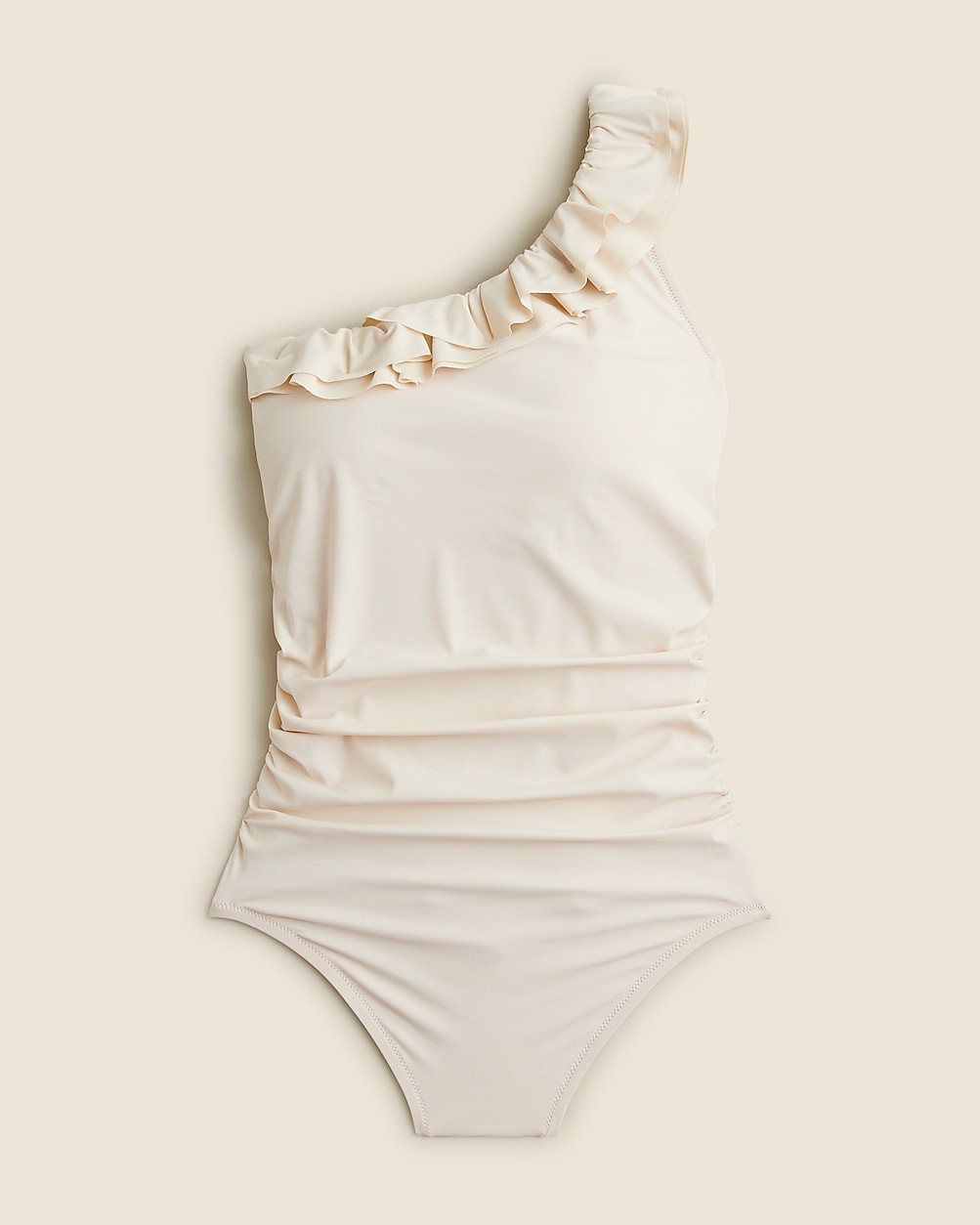 Matte ruffle one-shoulder one-piece swimsuit | J. Crew US