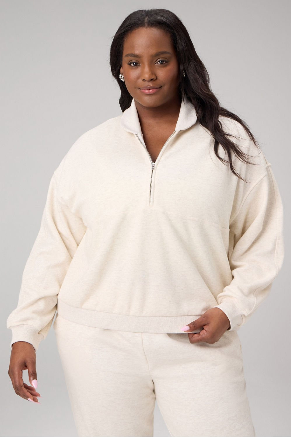 Cozy Fleece Relaxed Half Zip | Fabletics
