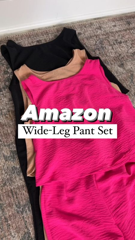 Amazon wide leg pant set. Amazon matching set. Travel outfit. Work outfit. Teacher outfit. European style. Spring outfit. Beach vacation. Bachelorette party. Brunch outfit. Date night outfit. Clear wedges are TTS. 

*Wearing XS. Pants run a little big so consider sizing down. There is elastic in the back of them so I don’t mind the looser fit. 

#LTKworkwear #LTKtravel #LTKshoecrush