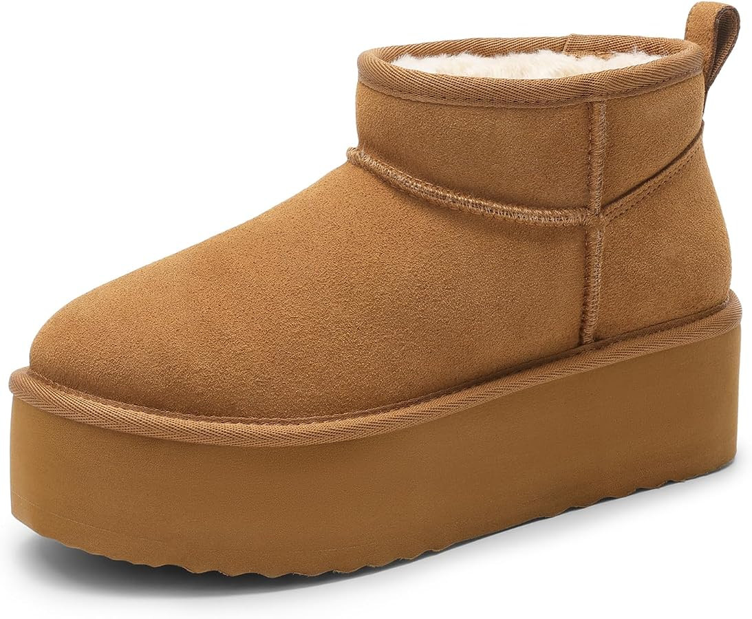 DREAM PAIRS Women's Platform Anti-Slip Mini Boots | Amazon (US)