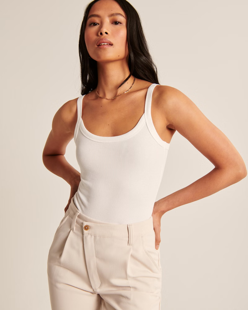 Women's 90s Ribbed Tank Bodysuit | Women's Tops | Abercrombie.com | Abercrombie & Fitch (US)