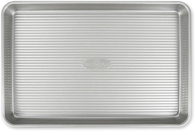 USA Pan Bakeware Nonstick Jelly Roll Baking Sheet Pan, Aluminized Steel | Amazon (US)