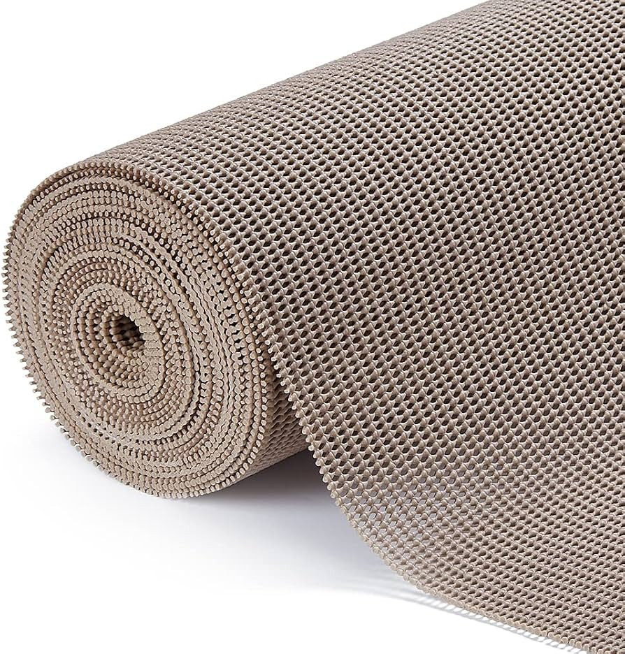 X-Large Non-Slip Waterproof Shelf Liners, 40cm x600cm, Light Coffee | Amazon (UK)