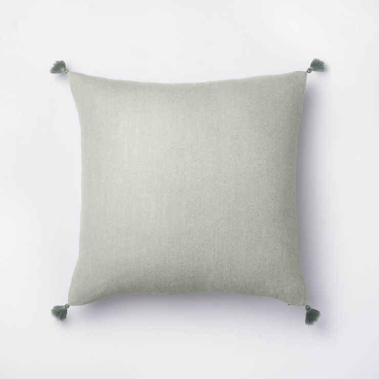 Euro Herringbone Weave with Tassels Decorative Throw Pillow - Threshold™ designed with Studio M... | Target