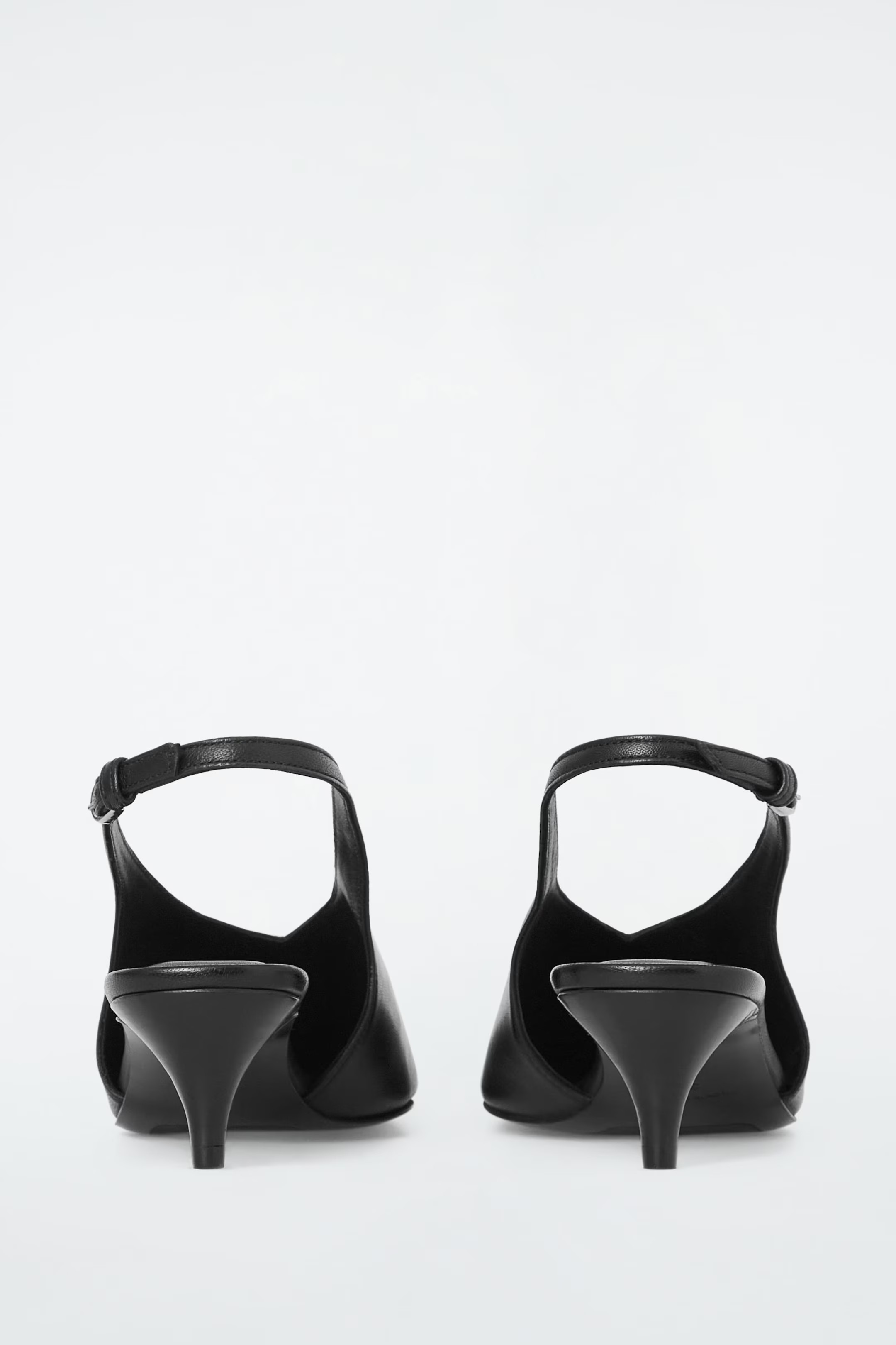 POINTED LEATHER SLINGBACK KITTEN HEELS - BLACK | COS | COS (EU)