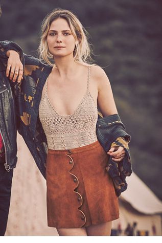Free People Womens ONE ON ONE SUEDE SKIRT | Free People