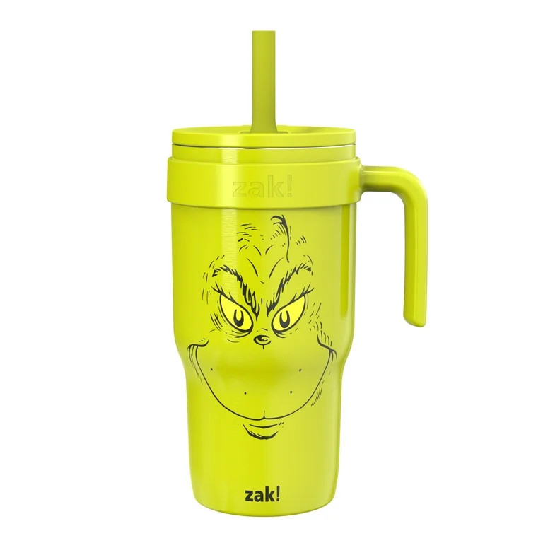 Zak Designs Grinch Kids Straw Cruiser Tumbler 18oz, Leakproof Stainless Steel | Walmart (US)