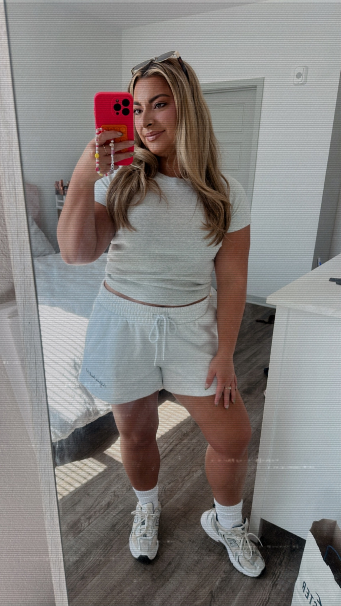 A comfy OOTD for running errands
- grey baby crew tee
- comfy drawstring leisure shorts | California beach club | 
- midrise socks
- new balance sneakers 
Vacation | beach | summer | spring 

#LTKtravel #LTKfitness #LTKshoecrush