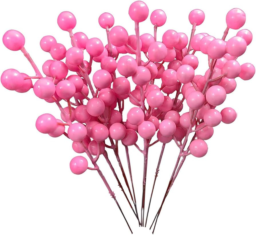 24 pcs Christmas Berries Stems Artificial Berry Stems for Christmas Tree Ornaments Crafts Holiday... | Amazon (US)