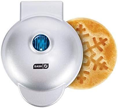 Dash Snowflake Mini Waffle Maker (Silver) with Gift Box, Bow & Gift Tag Inside | Amazon (US)
