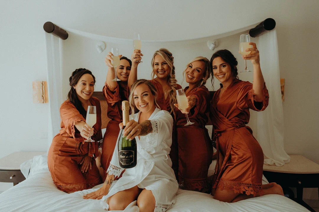 SALE Rust Bridal Robe Burnt Orange Robe Cinnamon Satin - Etsy | Etsy (US)