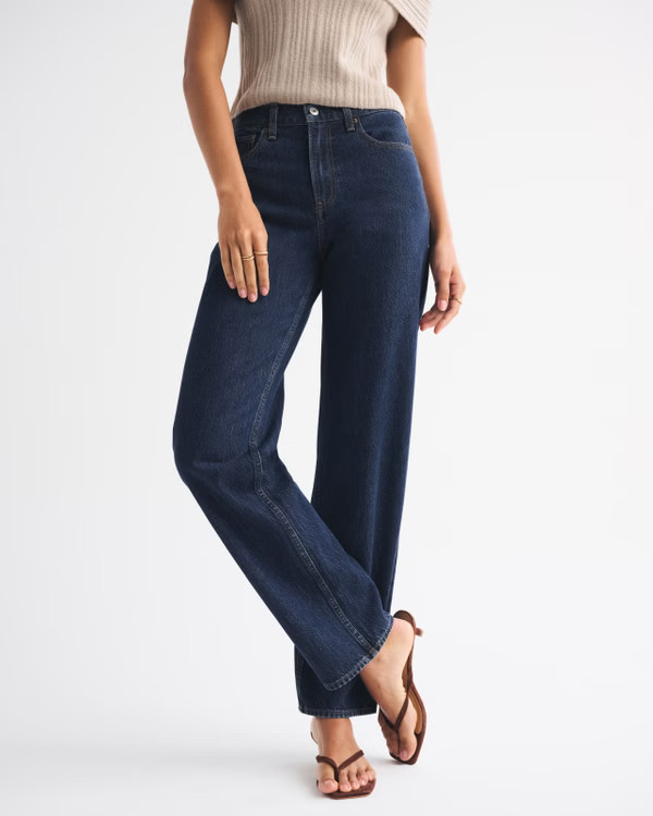 Women's High Rise Loose Jean | Women's Bottoms | Abercrombie.com | Abercrombie & Fitch (US)