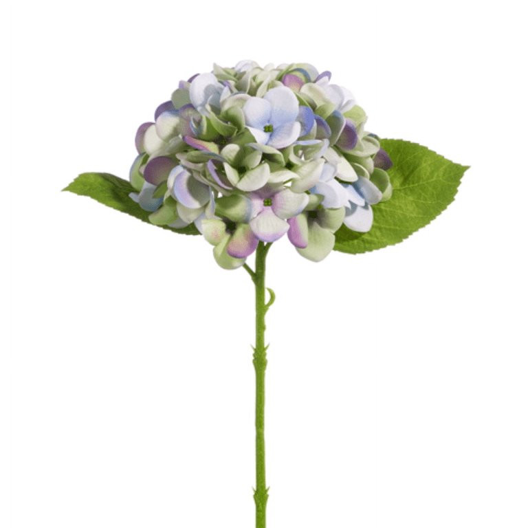 13" Real Touch Green and Purple Hydrangea Stem | Walmart (US)