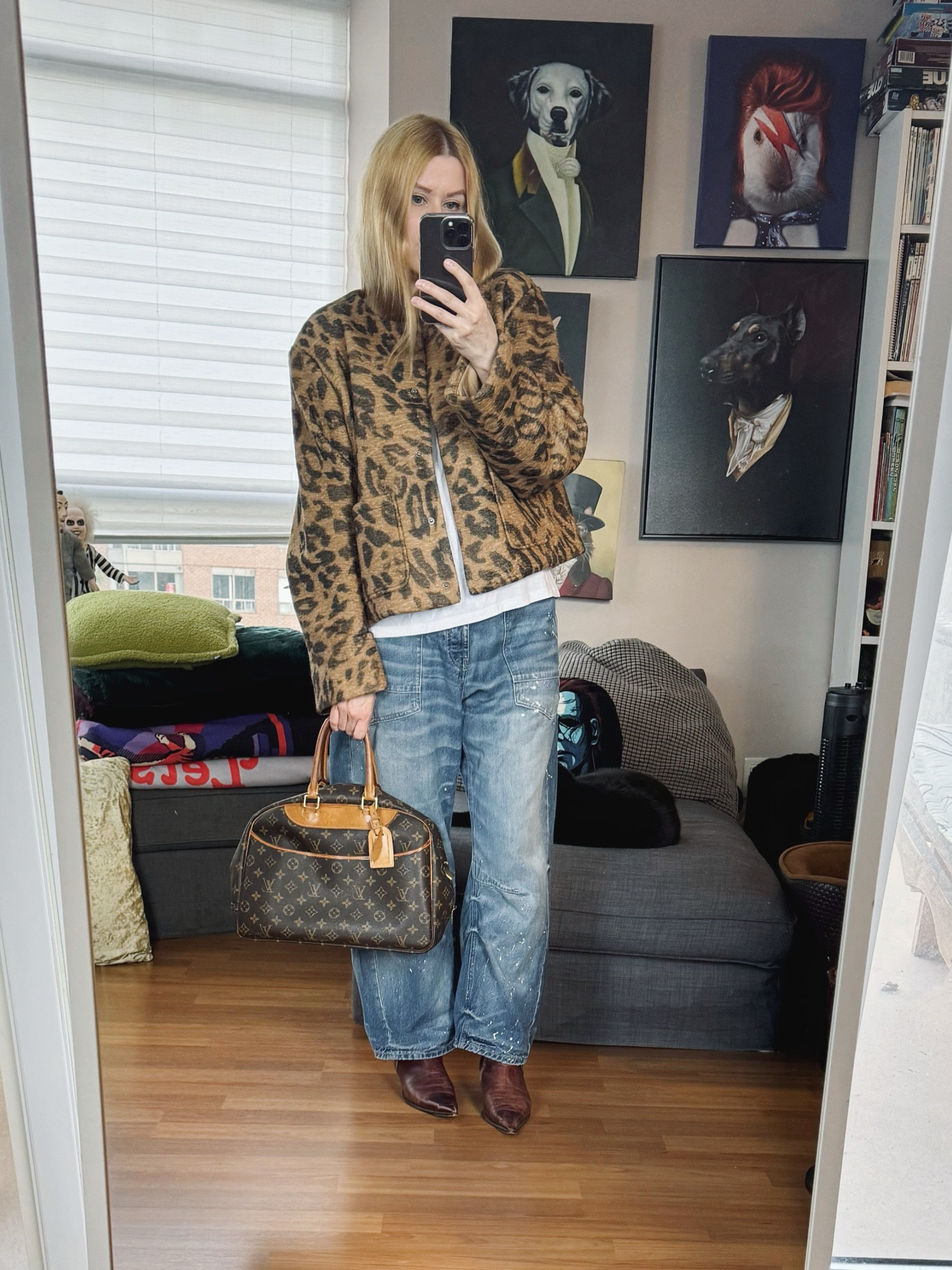 It seems like jacket season is here to stay 🤞 hopefully, because my building turns off the air conditioning for heat this weekend. 
Boots and bag are vintage.

 •
#falloutfit #vintagelouisvuitton #animalprintlover #falltrends #torontostylist #StyleOver40  #secondhandFind #fashionstylist #slowfashion #animalprint #FashionOver40  #MumStyle #genX #genXStyle #shopSecondhand #genXInfluencer #genXblogger #secondhandDesigner #Over40Style #40PlusStyle 



#LTKSeasonal #LTKOver40 #LTKItBag