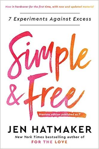 Simple and Free: 7 Experiments Against Excess    Hardcover – March 23, 2021 | Amazon (US)