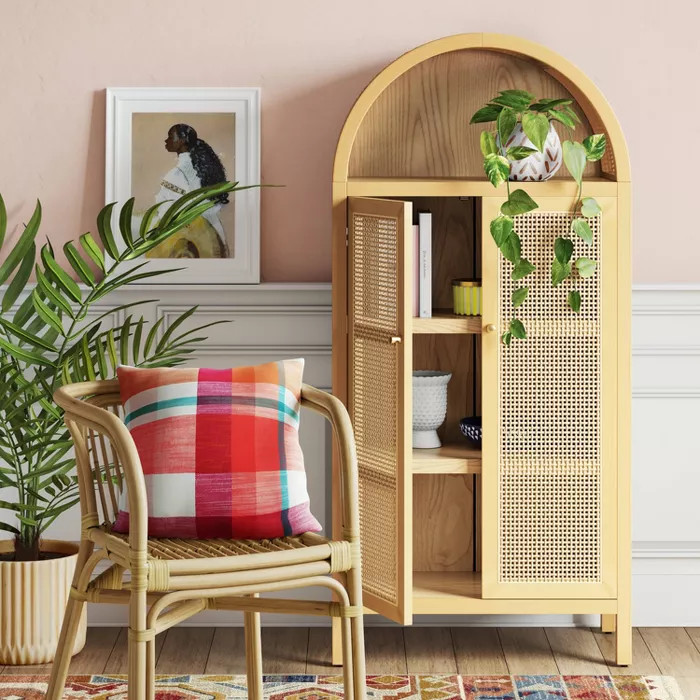 Arched Wood Cabinet Brown - Opalhouse™ | Target