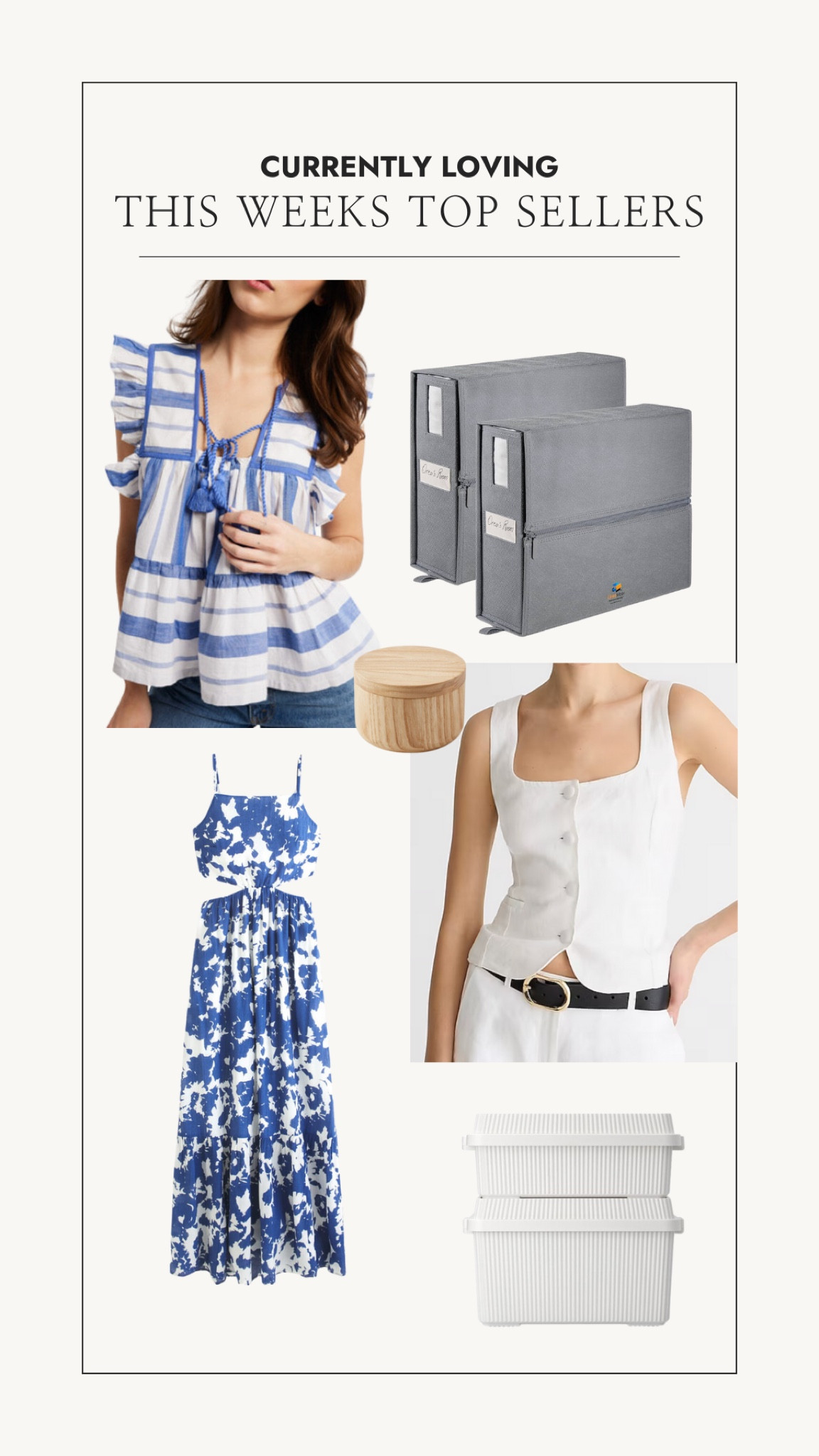 Things you all are loving this week! 
Summer outfits, linen closet organization, garage storage and the sweetest salt cellar that goes with any style.


#summerfashion #jcrew #homeorganization #summerdresses

#LTKSaleAlert #LTKFindsUnder100 #LTKSeasonal