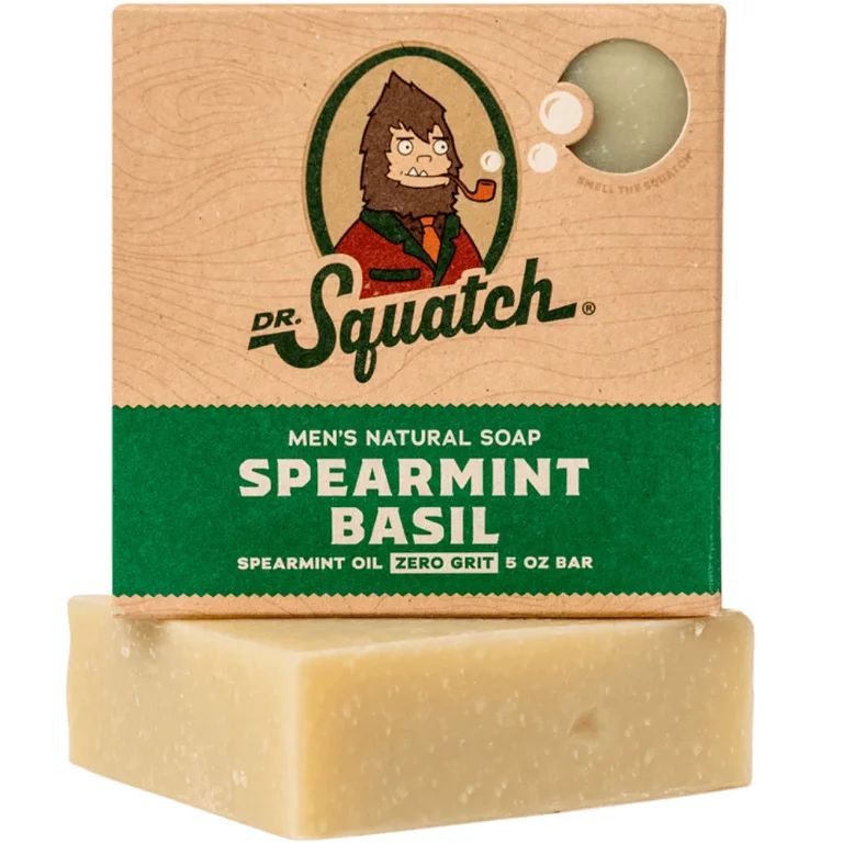 Dr. Squatch Natural Bar Soap for All Skin Types, Spearmint Basil, 5 oz - Walmart.com | Walmart (US)