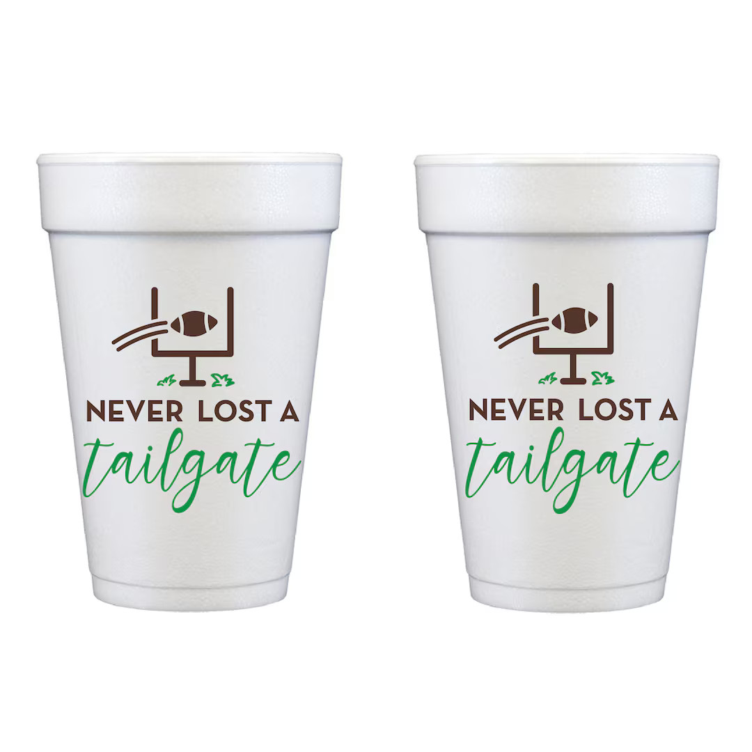Never Lost a Tailgate Disposable Foam Cup {10 Cup Pack} - Etsy | Etsy (US)