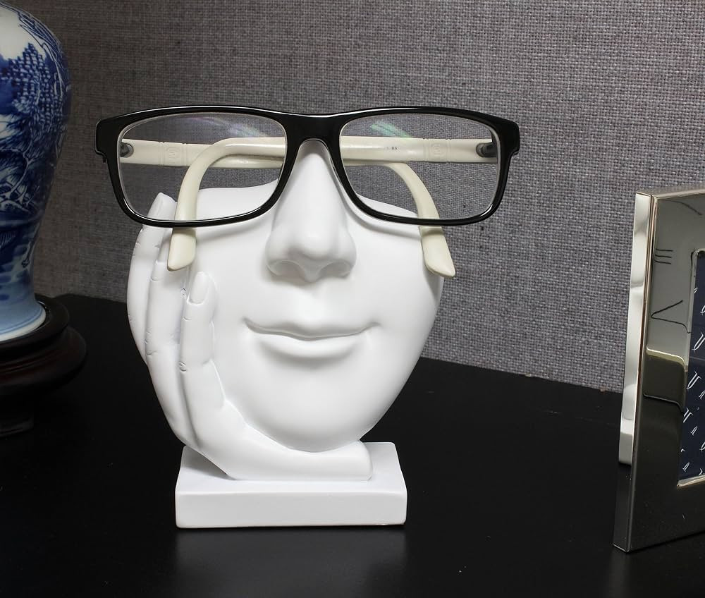 JewelryNanny Artsy Face Eyeglass Holder Stand - Sculpted Nose for Eyeglasses or Sunglasses, Life ... | Amazon (US)