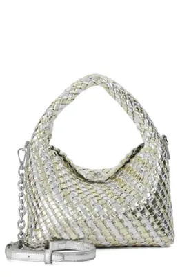 Dune London Dinkydeliberate Woven Top Handle Bag in Purple/Burgundy at Nordstrom | Nordstrom