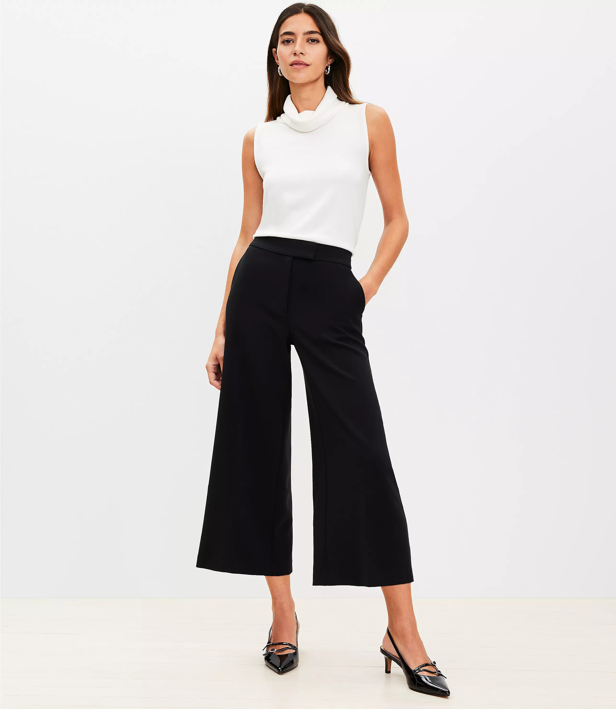 Wide Leg Culottes in Doubleface | LOFT