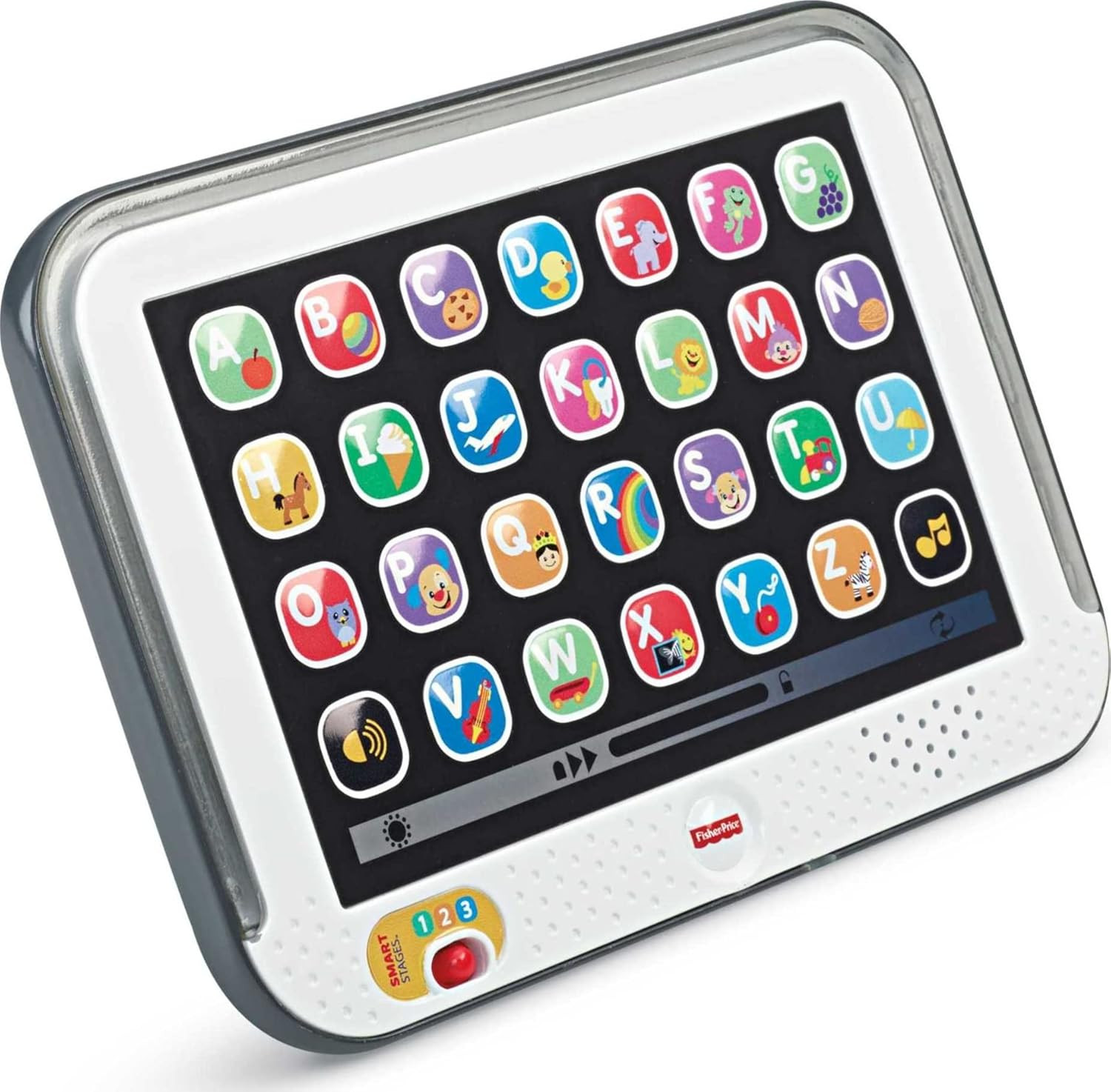 Fisher-Price Laugh & Learn Smart Stages Tablet Gray, Pretend Computer Musical Learning Toy For In... | Amazon (US)