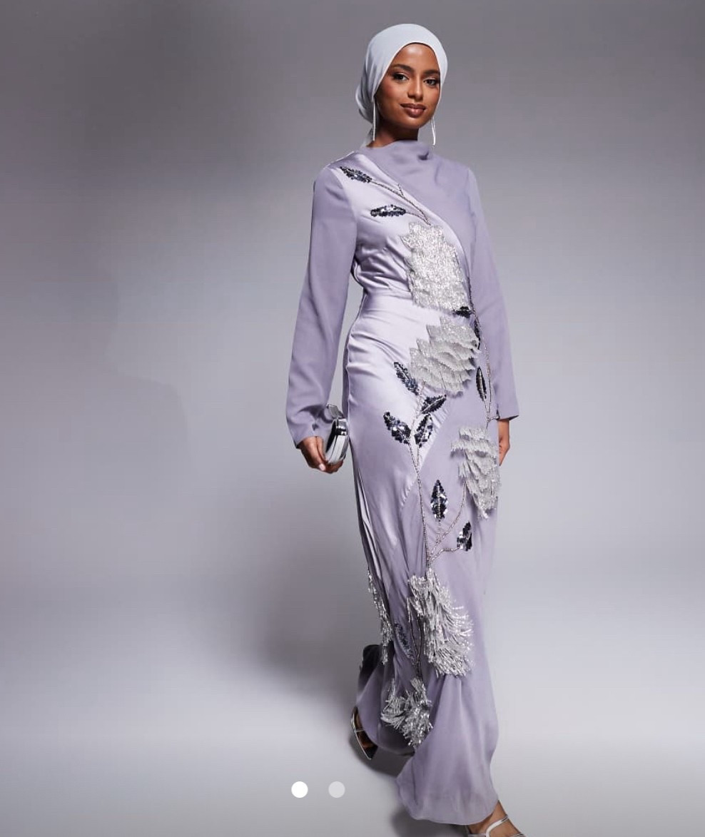 Make an unforgettable entrance in this ethereal satin-chiffon embellished maxi dress from ASOS DESIGN 💜✨ Featuring hand-applied beadwork, soft satin paneling, a romantic cowl neckline, and long chiffon sleeves, this gown blends texture and elegance effortlessly. Designed in a dreamy dusky purple-gray tone with a back zip closure, it’s perfect for weddings, formal events, or any occasion where you want to feel extra special. Each dress is hand-embellished, making every piece uniquely yours.

#LTKParties #LTKStyleTip #LTKWedding