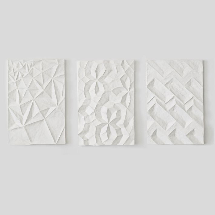 Papier-Mache Geo Panels Dimensional Wall Art | West Elm (US)