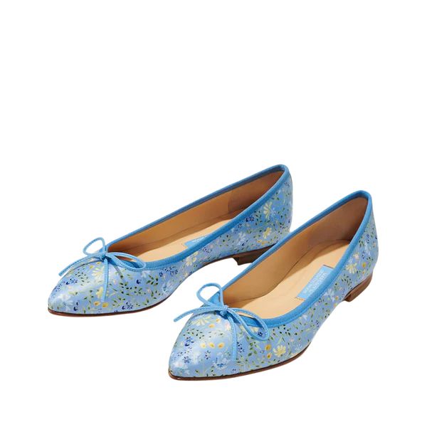 OTM Exclusive: The Pointe in Riley Sheehey Blue Floral Satin | Over The Moon
