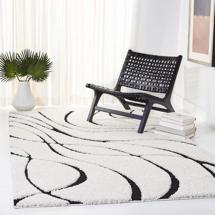 Philadelphia Power Loom Ivory/Black Rug | Wayfair Professional