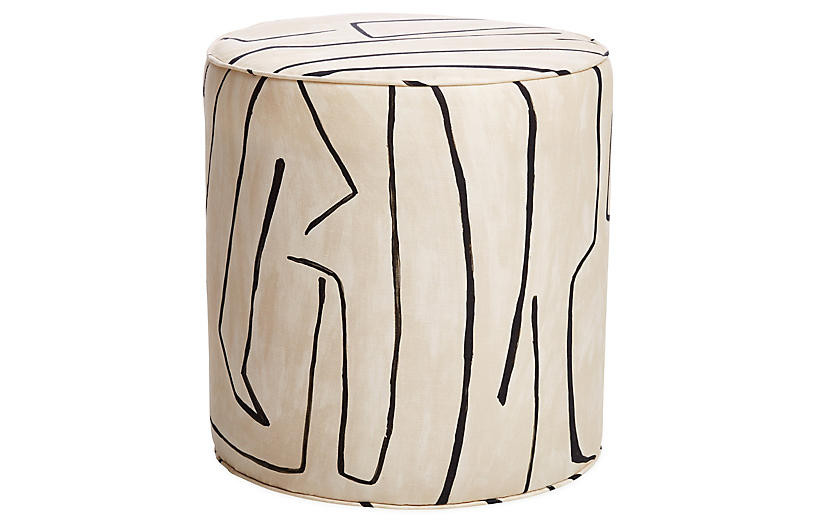 Harper Round Ottoman, Griffito | One Kings Lane