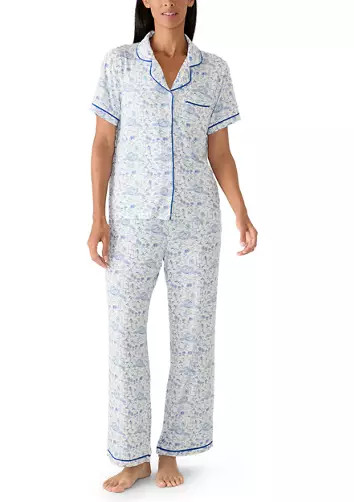 Chalotte Short Sleeve Shirt and Pants Pajama Set | Belk